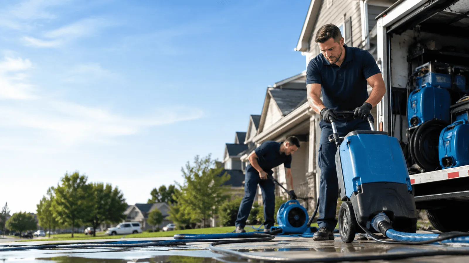 Basement Flooding being performed in Lake Stevens, WA